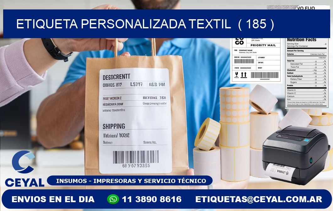 ETIQUETA PERSONALIZADA TEXTIL  ( 185 )