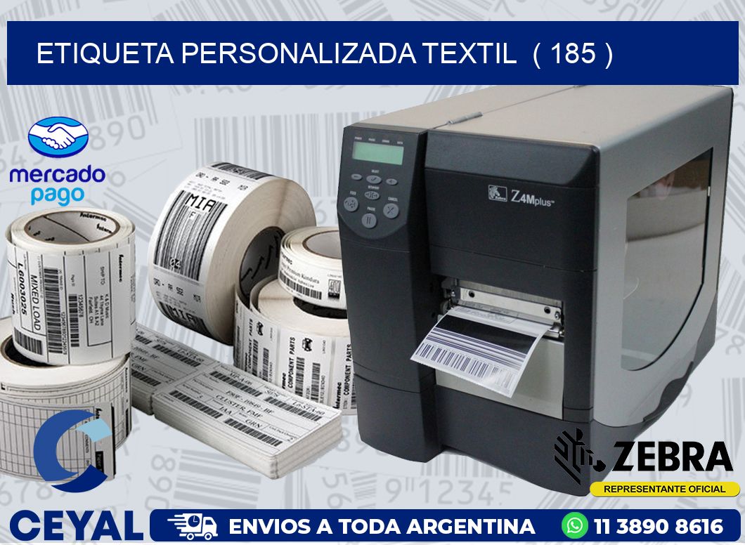 ETIQUETA PERSONALIZADA TEXTIL  ( 185 )