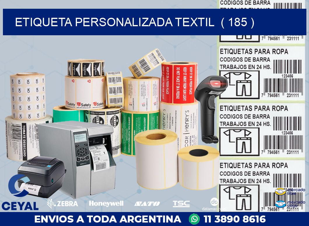 ETIQUETA PERSONALIZADA TEXTIL  ( 185 )