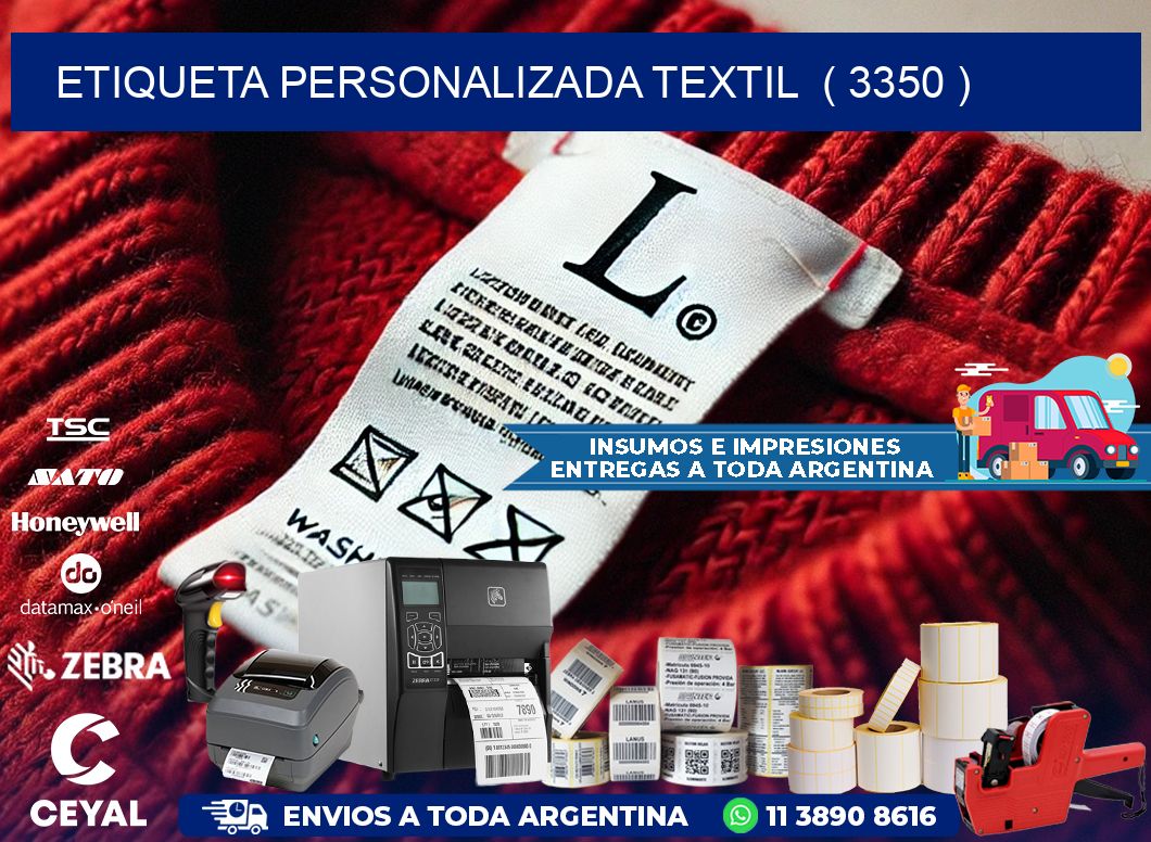 ETIQUETA PERSONALIZADA TEXTIL  ( 3350 )