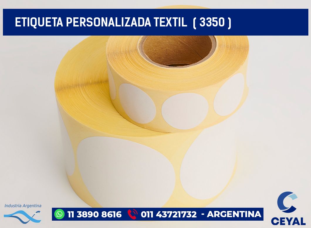 ETIQUETA PERSONALIZADA TEXTIL  ( 3350 )