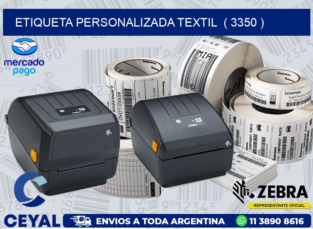 ETIQUETA PERSONALIZADA TEXTIL  ( 3350 )