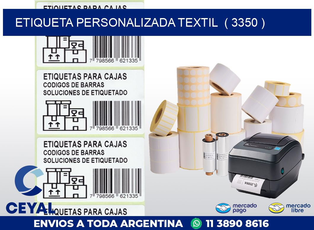 ETIQUETA PERSONALIZADA TEXTIL  ( 3350 )