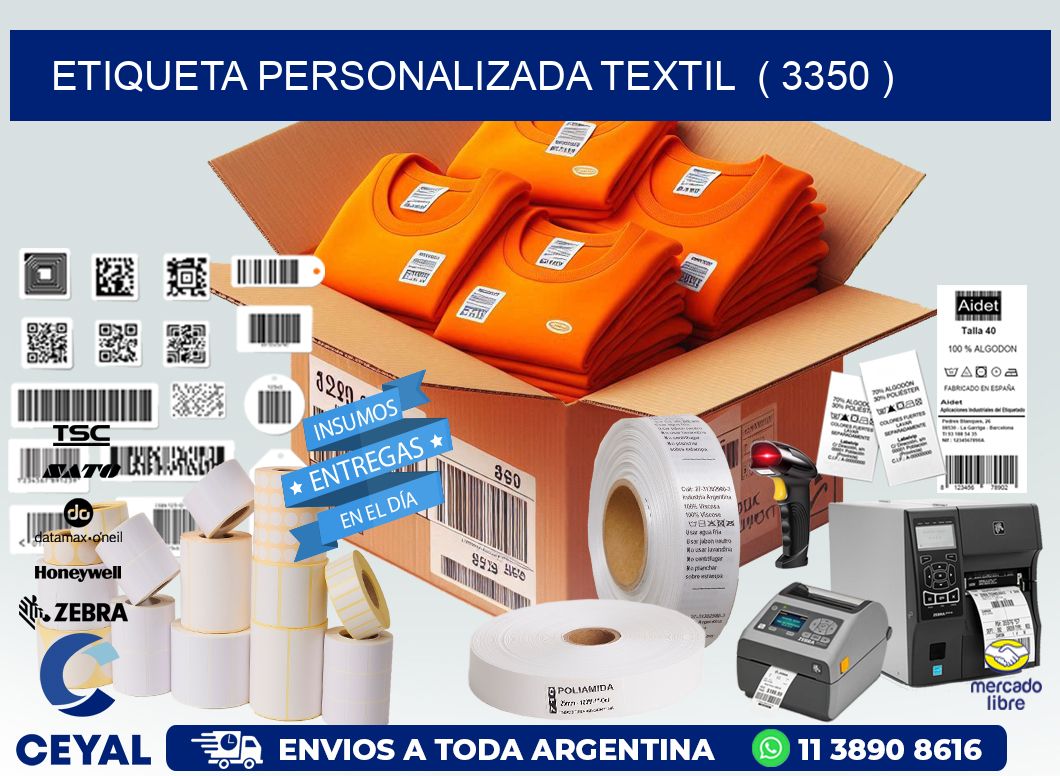 ETIQUETA PERSONALIZADA TEXTIL  ( 3350 )