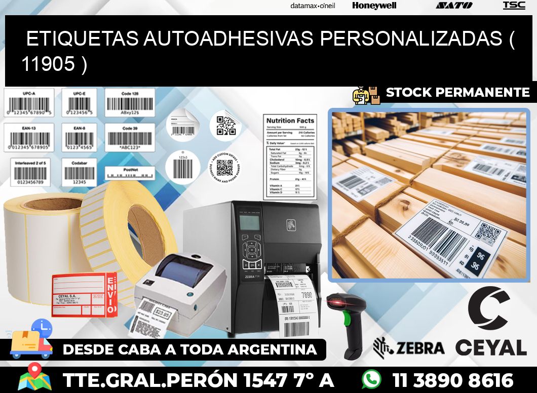 ETIQUETAS AUTOADHESIVAS PERSONALIZADAS ( 11905 )