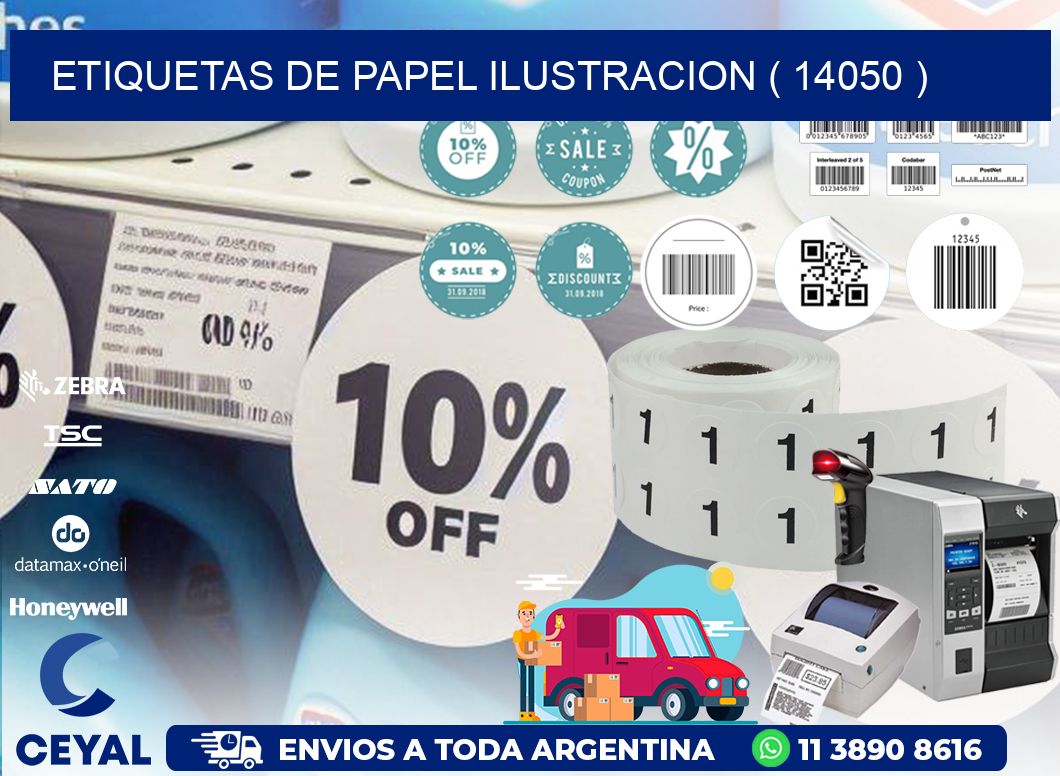 ETIQUETAS DE PAPEL ILUSTRACION ( 14050 )