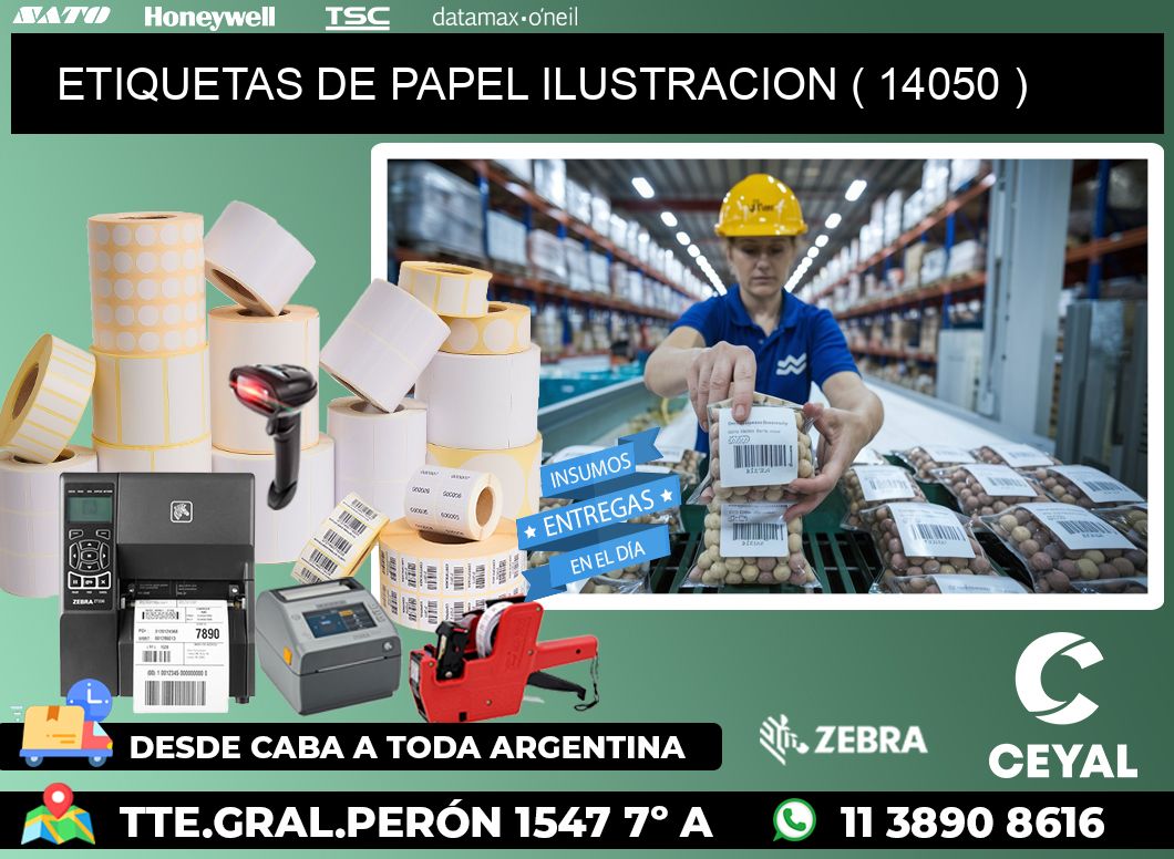 ETIQUETAS DE PAPEL ILUSTRACION ( 14050 )