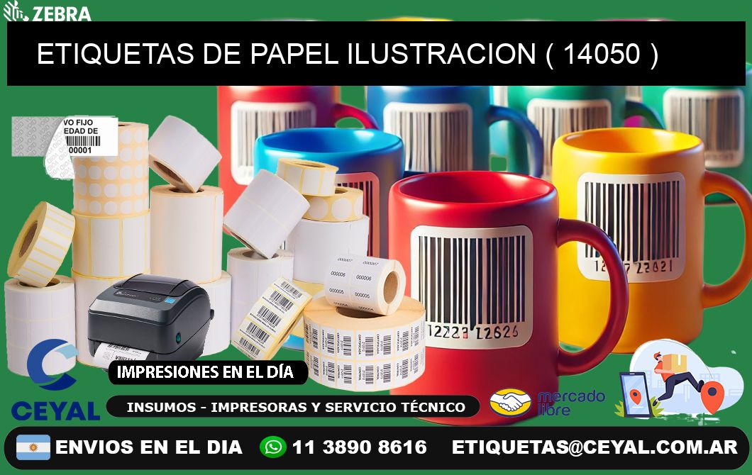 ETIQUETAS DE PAPEL ILUSTRACION ( 14050 )