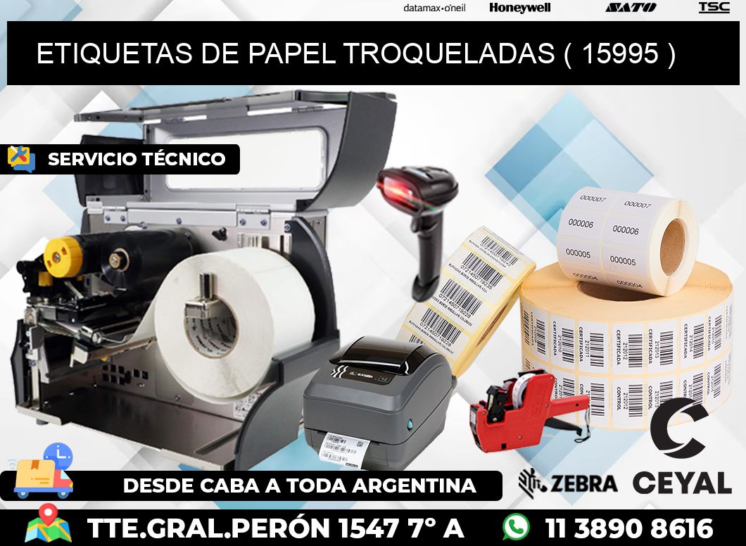 ETIQUETAS DE PAPEL TROQUELADAS ( 15995 )