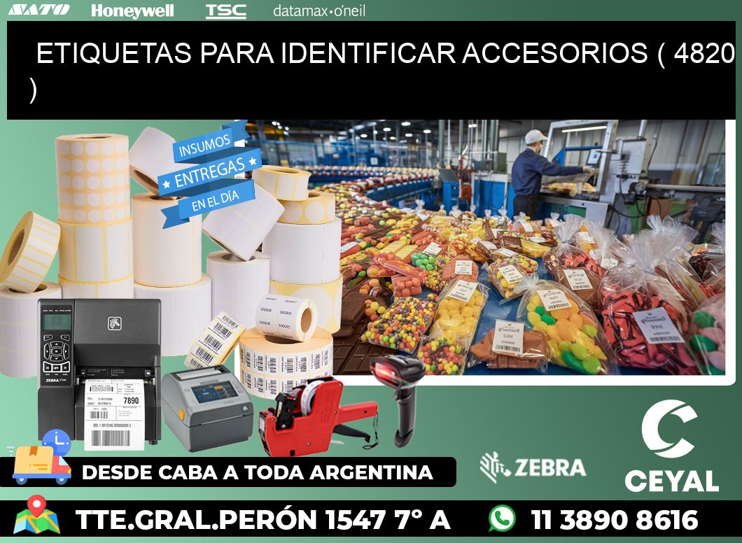 ETIQUETAS PARA IDENTIFICAR ACCESORIOS ( 4820 )