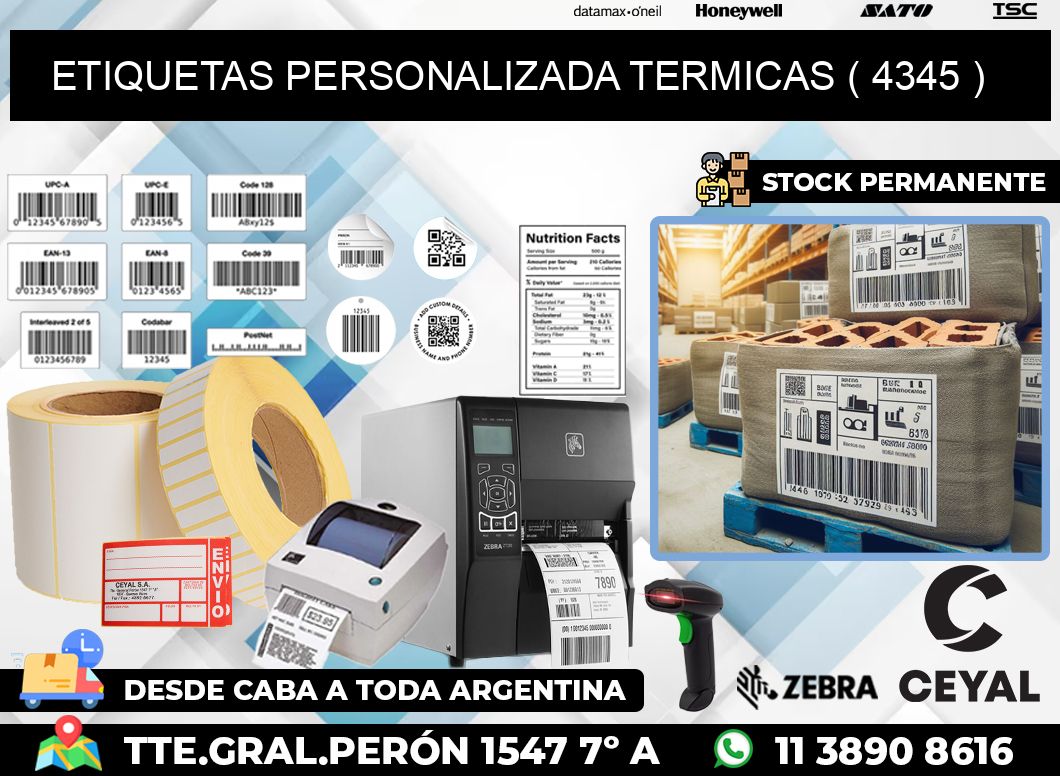 ETIQUETAS PERSONALIZADA TERMICAS ( 4345 )