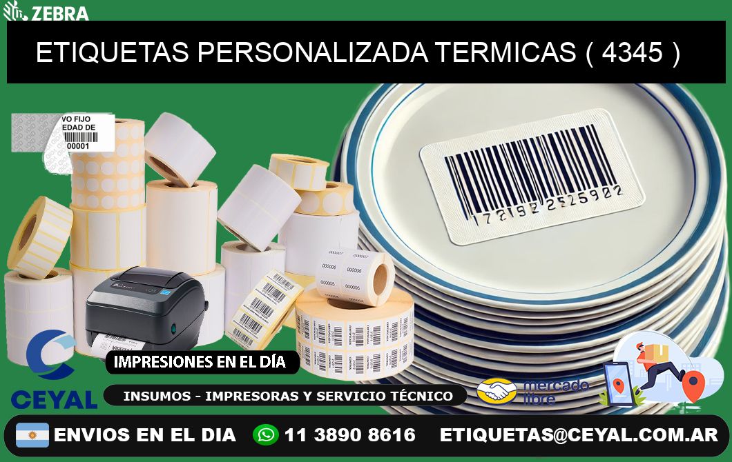 ETIQUETAS PERSONALIZADA TERMICAS ( 4345 )