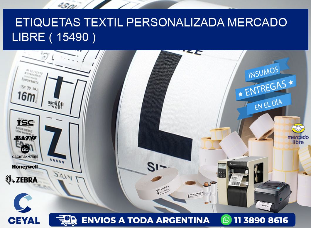 ETIQUETAS TEXTIL PERSONALIZADA MERCADO LIBRE ( 15490 )