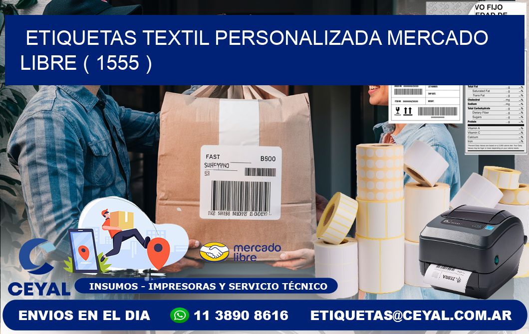 ETIQUETAS TEXTIL PERSONALIZADA MERCADO LIBRE ( 1555 )