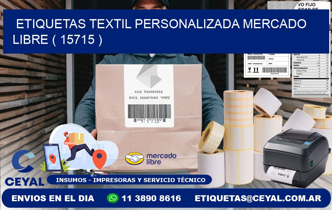 ETIQUETAS TEXTIL PERSONALIZADA MERCADO LIBRE ( 15715 )