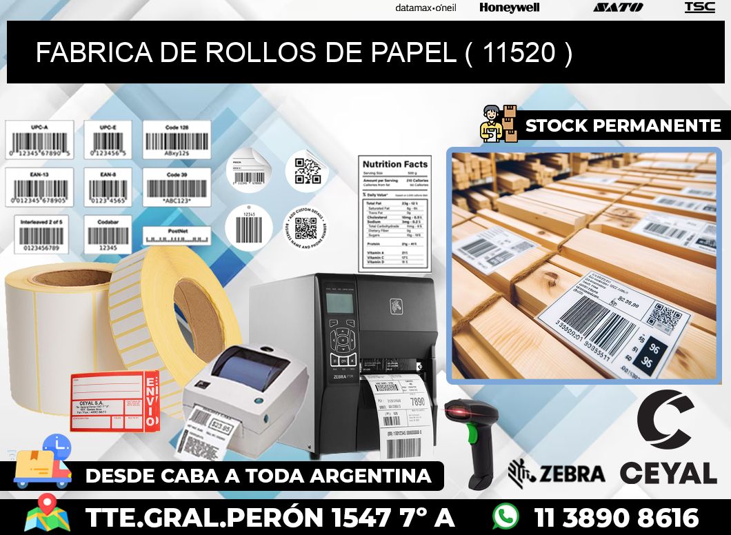 FABRICA DE ROLLOS DE PAPEL ( 11520 )