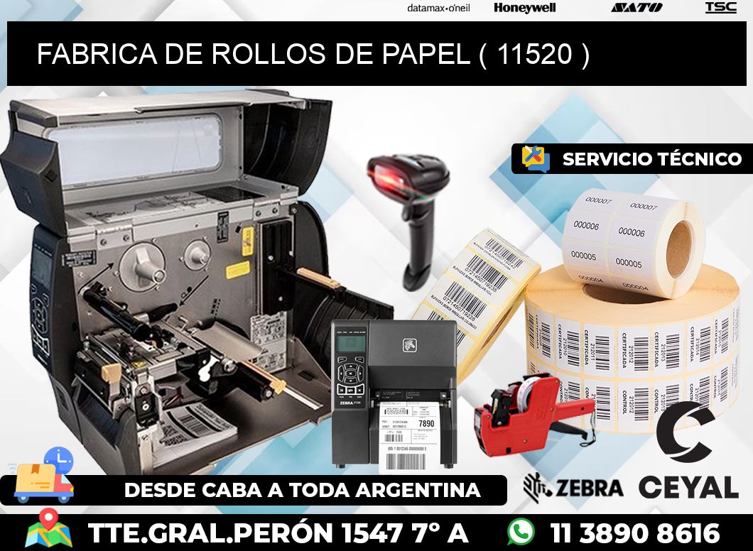 FABRICA DE ROLLOS DE PAPEL ( 11520 )