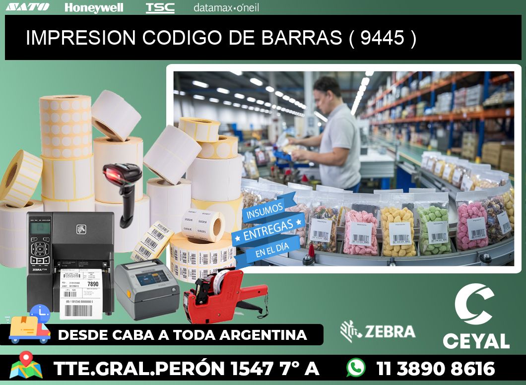 IMPRESION CODIGO DE BARRAS ( 9445 )