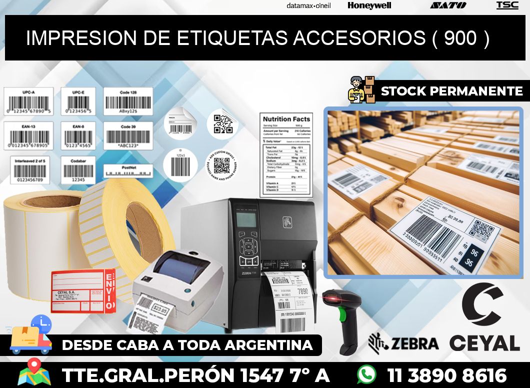 IMPRESION DE ETIQUETAS ACCESORIOS ( 900 )