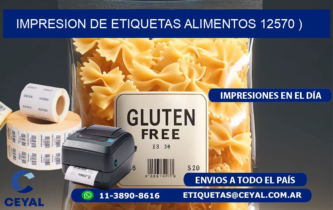 IMPRESION DE ETIQUETAS ALIMENTOS 12570 )