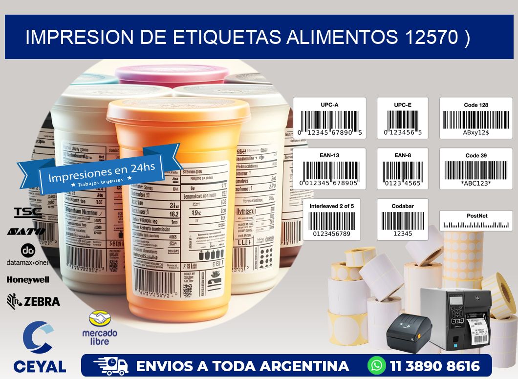 IMPRESION DE ETIQUETAS ALIMENTOS 12570 )