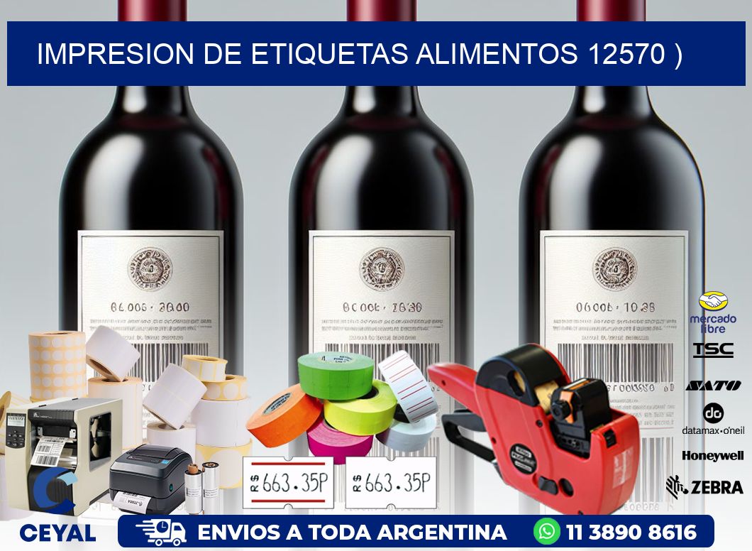 IMPRESION DE ETIQUETAS ALIMENTOS 12570 )