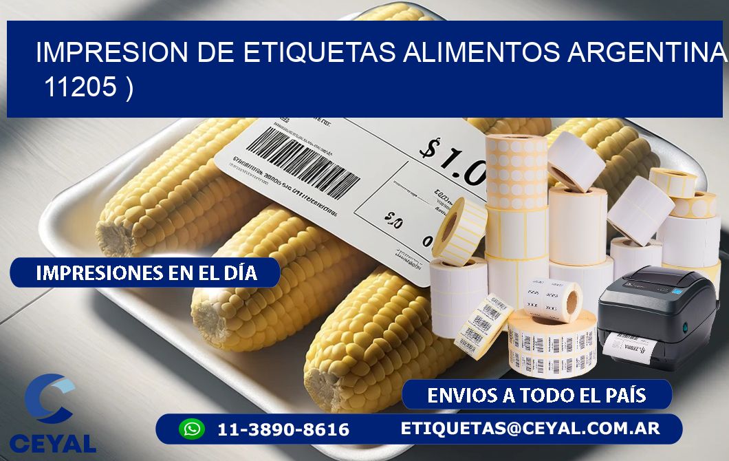 IMPRESION DE ETIQUETAS ALIMENTOS ARGENTINA   11205 )