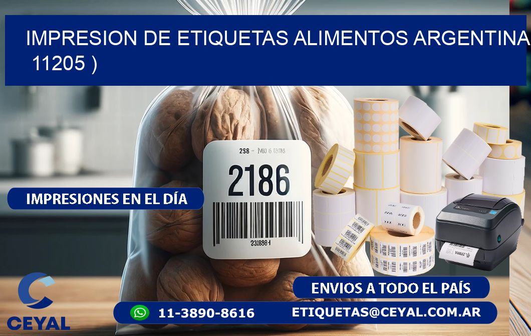 IMPRESION DE ETIQUETAS ALIMENTOS ARGENTINA   11205 )