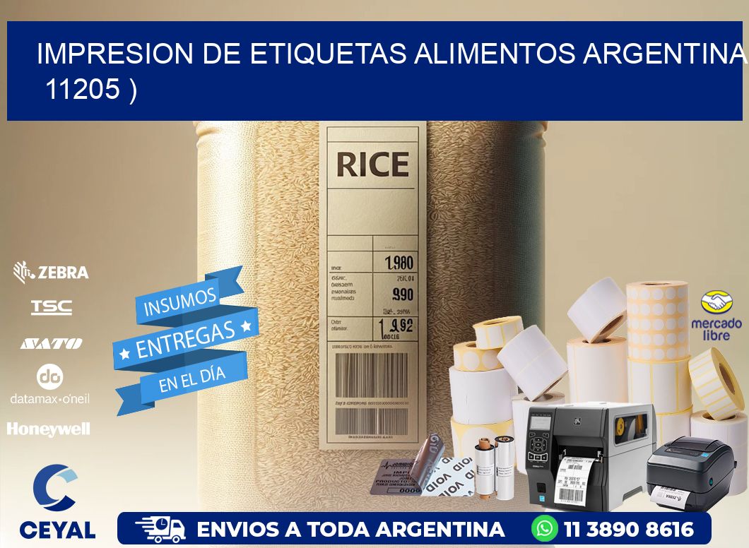 IMPRESION DE ETIQUETAS ALIMENTOS ARGENTINA   11205 )