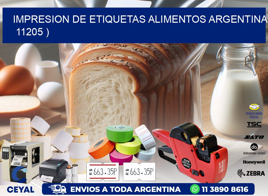 IMPRESION DE ETIQUETAS ALIMENTOS ARGENTINA   11205 )