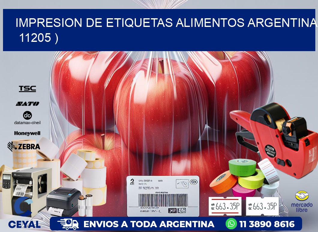 IMPRESION DE ETIQUETAS ALIMENTOS ARGENTINA   11205 )