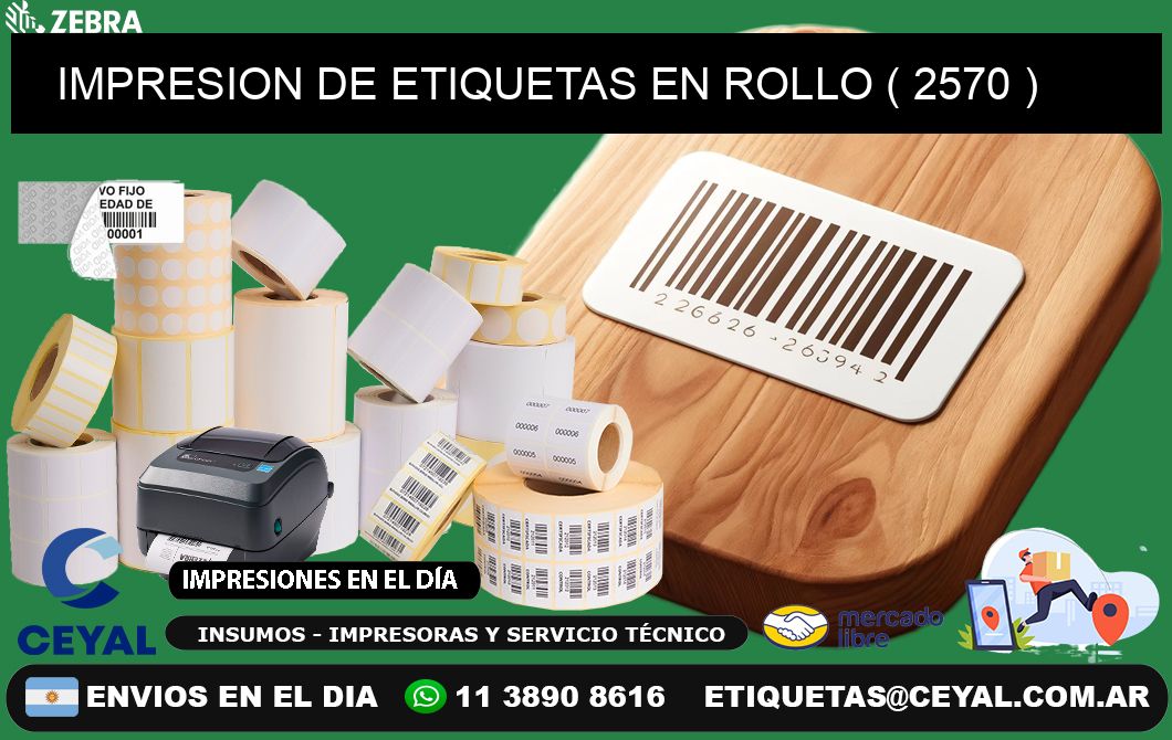 IMPRESION DE ETIQUETAS EN ROLLO ( 2570 )