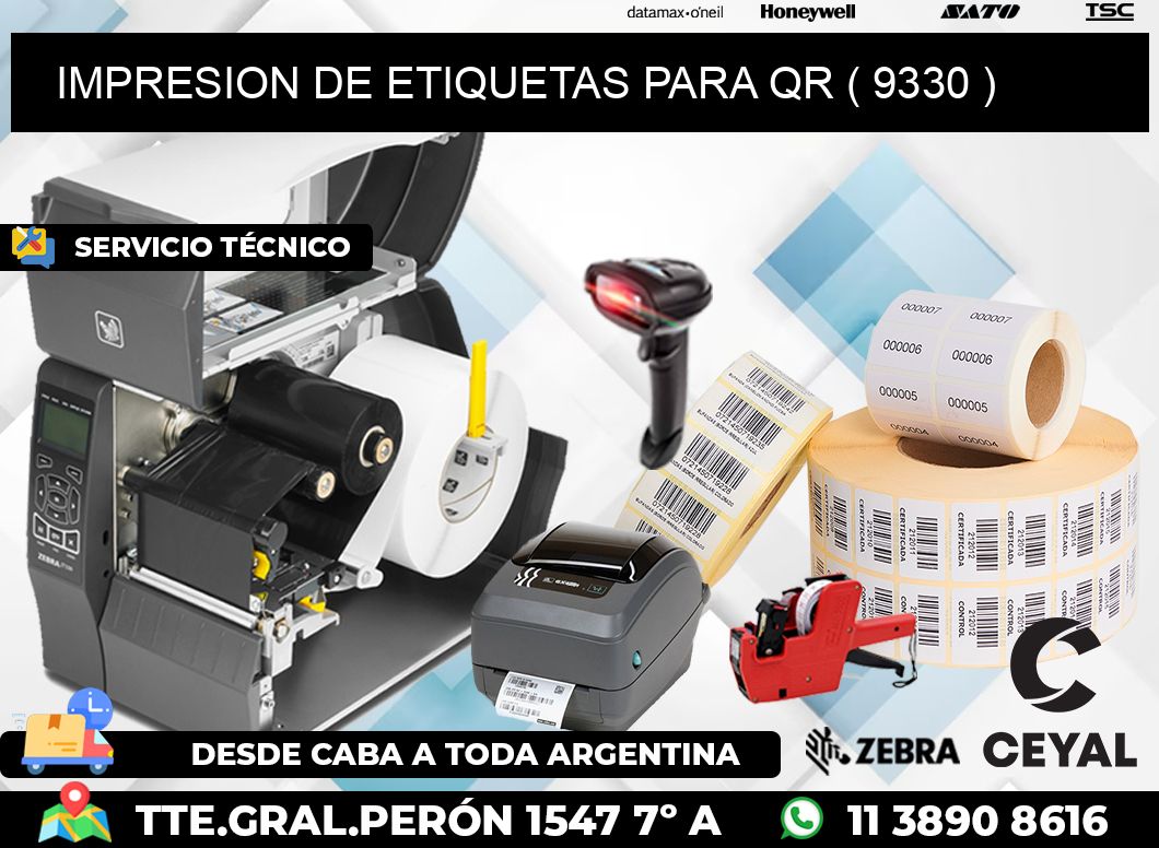 IMPRESION DE ETIQUETAS PARA QR ( 9330 )