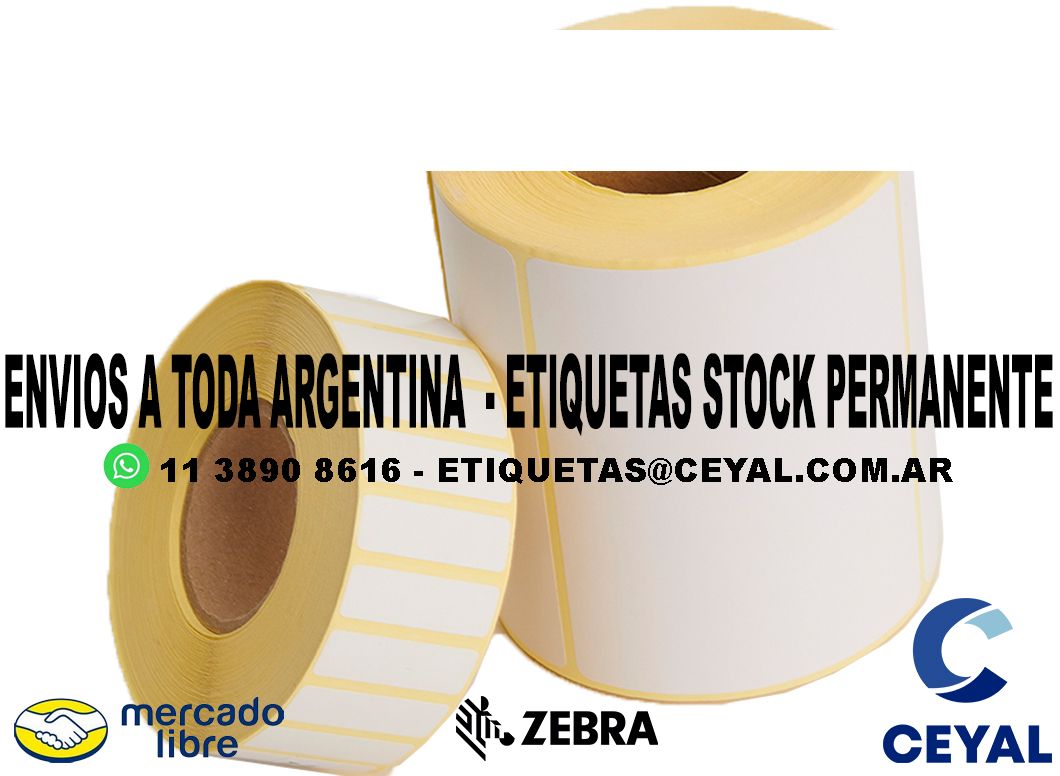 37 ETIQUETAS DE PAPEL TERMICO 85 x 26 X6000 UNIDADES