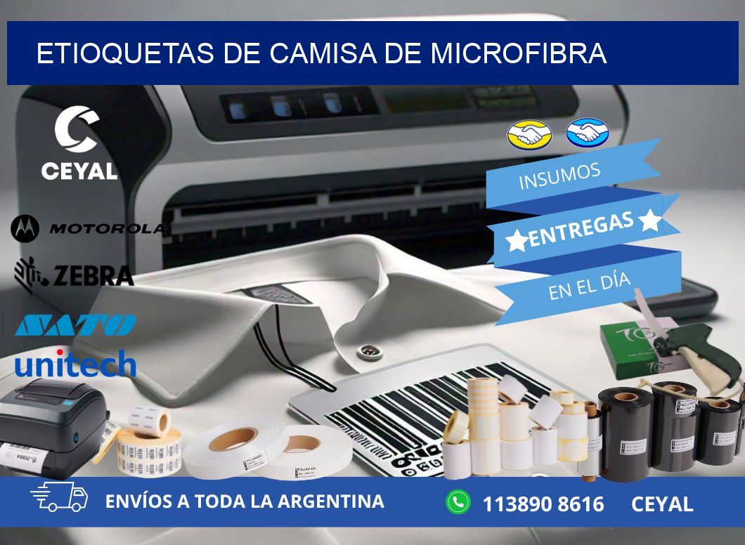 ETIOQUETAS DE CAMISA DE MICROFIBRA