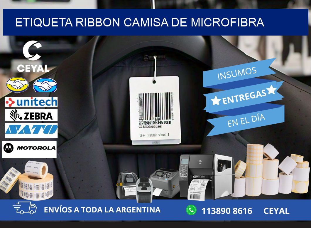 ETIQUETA RIBBON CAMISA DE MICROFIBRA