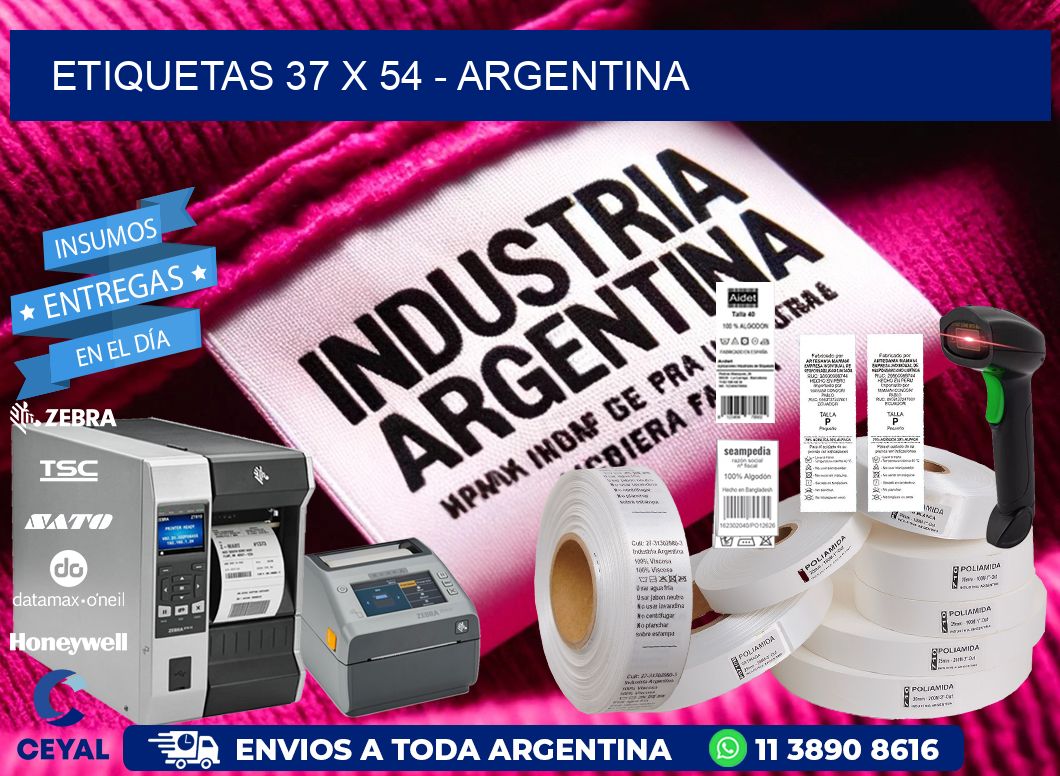 ETIQUETAS 37 x 54 - ARGENTINA