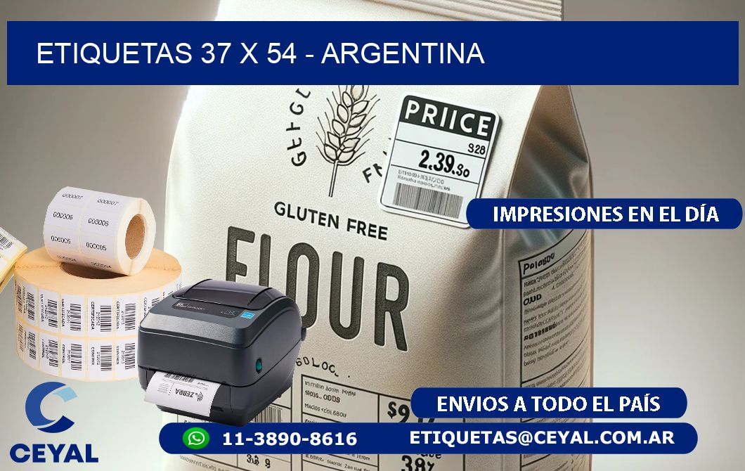 ETIQUETAS 37 x 54 - ARGENTINA