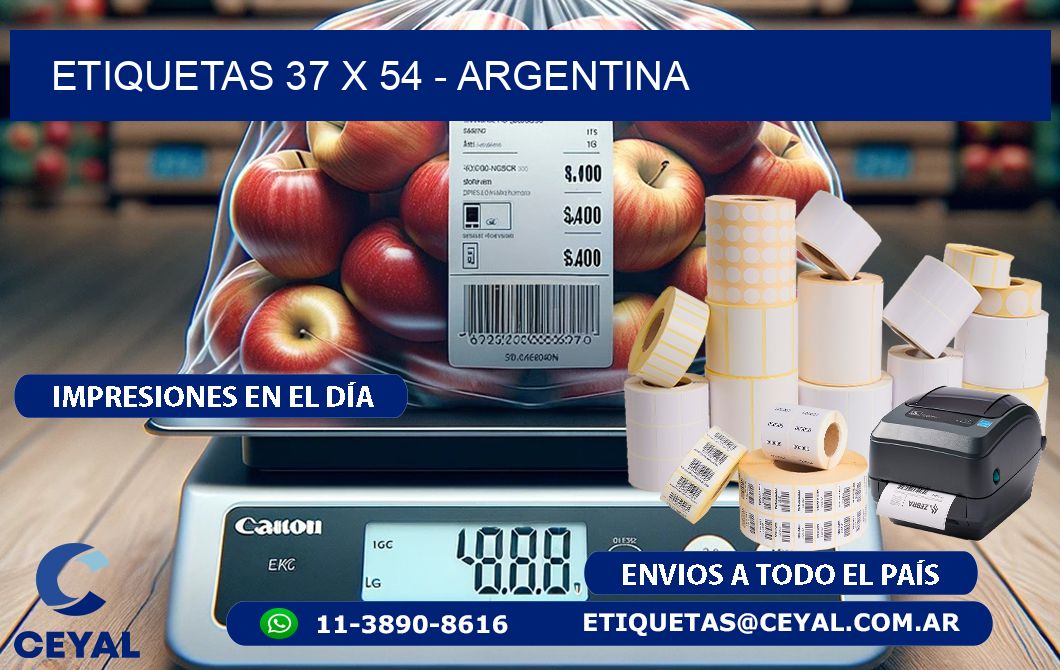 ETIQUETAS 37 x 54 - ARGENTINA