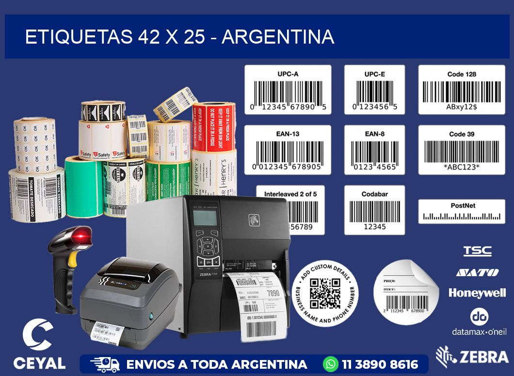 ETIQUETAS 42 x 25 - ARGENTINA