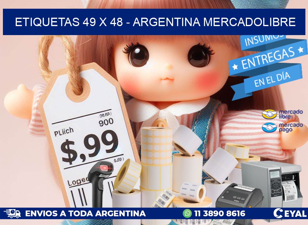 ETIQUETAS 49 x 48 - ARGENTINA MERCADOLIBRE