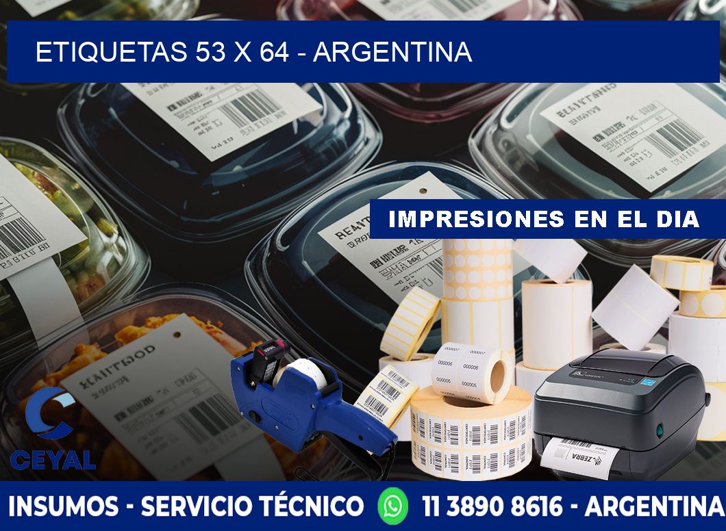 ETIQUETAS 53 x 64 - ARGENTINA