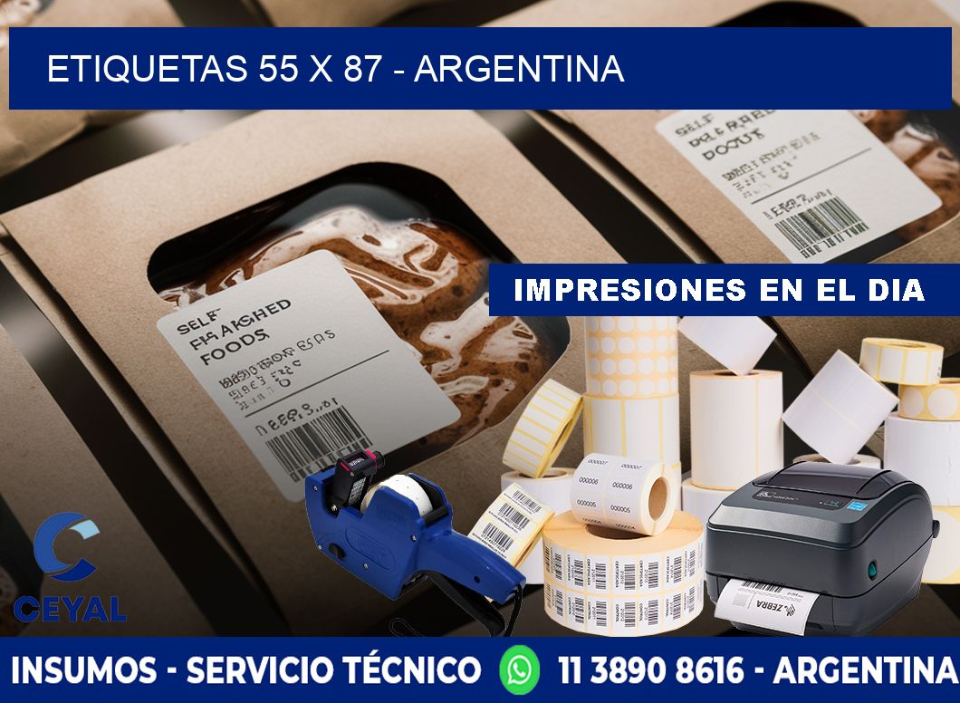 ETIQUETAS 55 x 87 - ARGENTINA