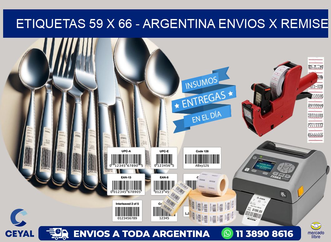 ETIQUETAS 59 x 66 – ARGENTINA ENVIOS X REMISE