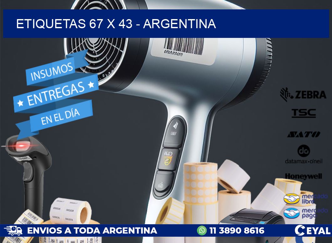 ETIQUETAS 67 x 43 - ARGENTINA