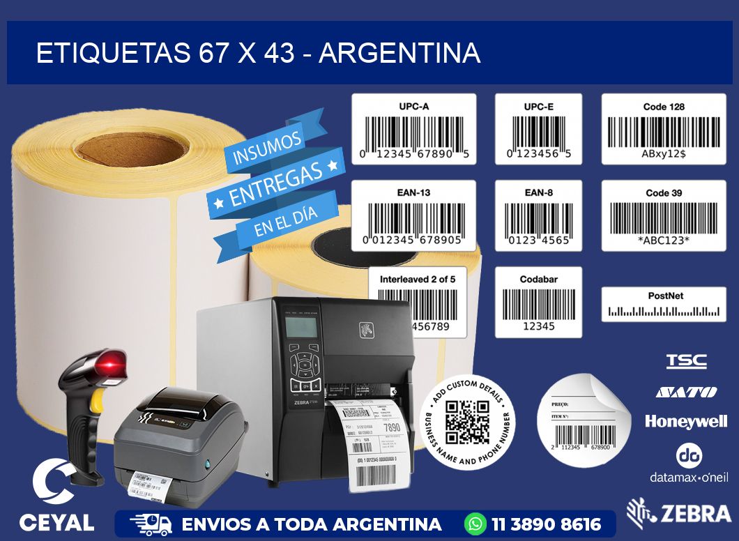 ETIQUETAS 67 x 43 - ARGENTINA