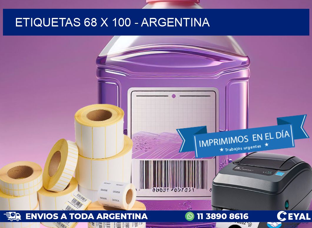 ETIQUETAS 68 x 100 - ARGENTINA