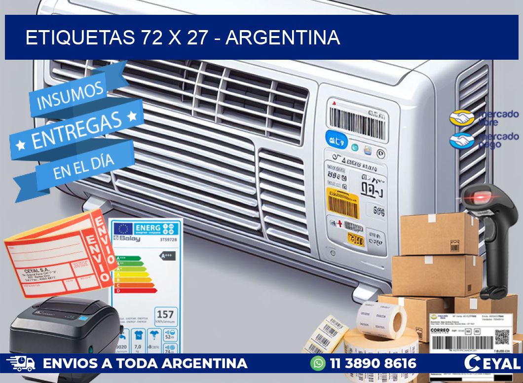 ETIQUETAS 72 x 27 - ARGENTINA