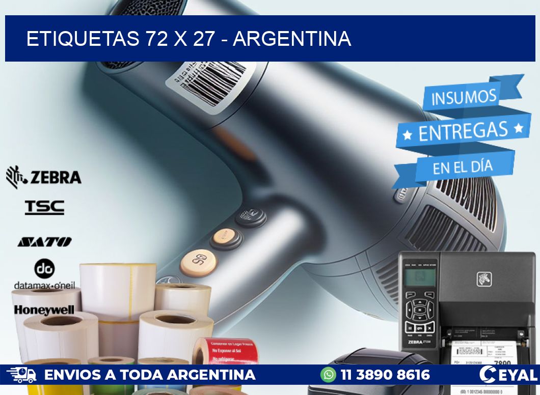 ETIQUETAS 72 x 27 - ARGENTINA