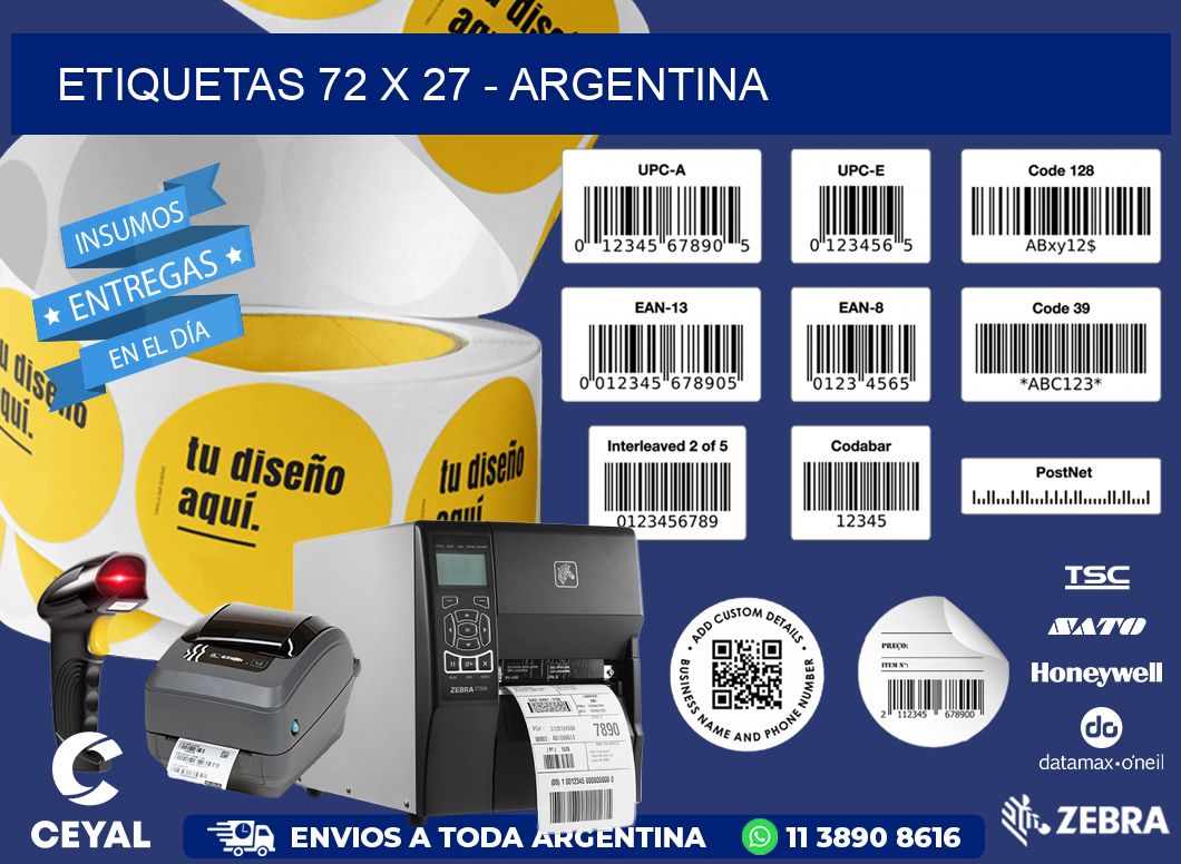 ETIQUETAS 72 x 27 - ARGENTINA